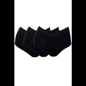 Rhonda Shear 3-pack Shear Protection Leak-Resistant Bamboo Brief Black -